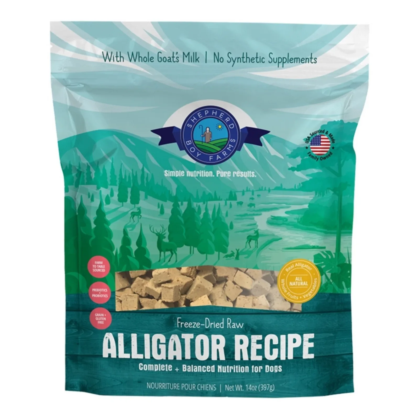 Shepherd Boy Farms Dog Freeze-Dried Alligator 14 oz