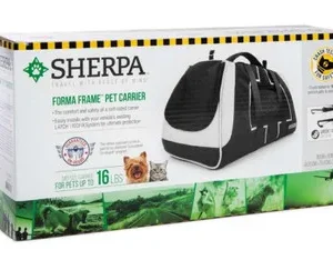 Sherpas Pet Trading Company Forma Frame Airline Approved Pet Carrier Black Medium
