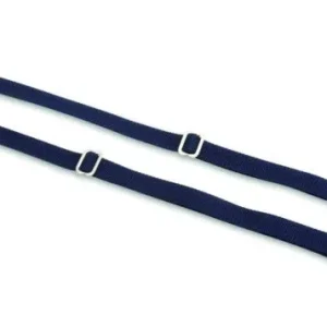 Shires Elastic Leg Straps Black/White