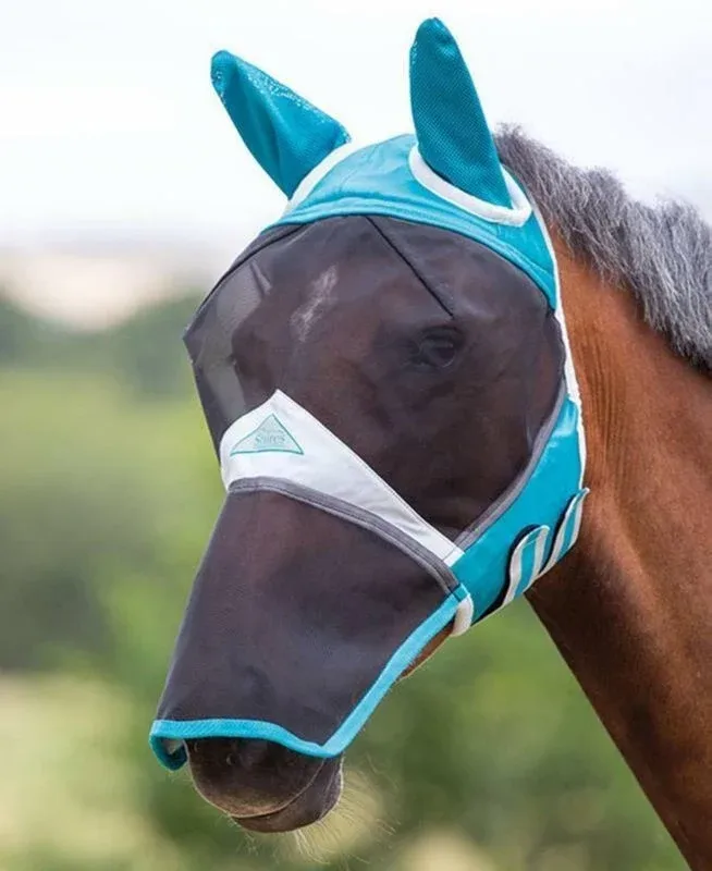 Shires FlyGuard Pro Fine Mesh Fly Mask with Ears & Nose - Image 2