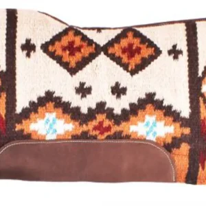 Showman® 34" x 36" Memory Felt Bottom Western Saddle Pad, Brown & Orange