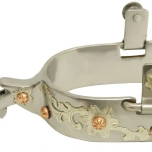 Showman® Ladies’ Stainless Steel Spurs with Copper Studs