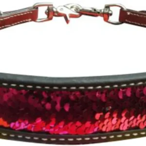 Showman® Leather Wither Strap with Pink Sequins