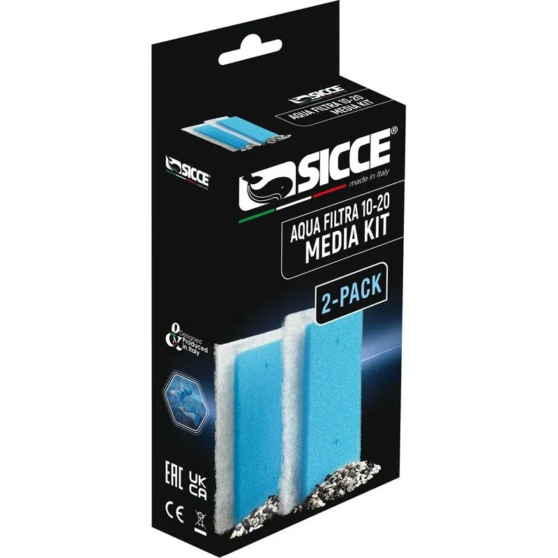 Sicce AQUA FILTRA 10-20 Replacement Media Kit (2 Pack)