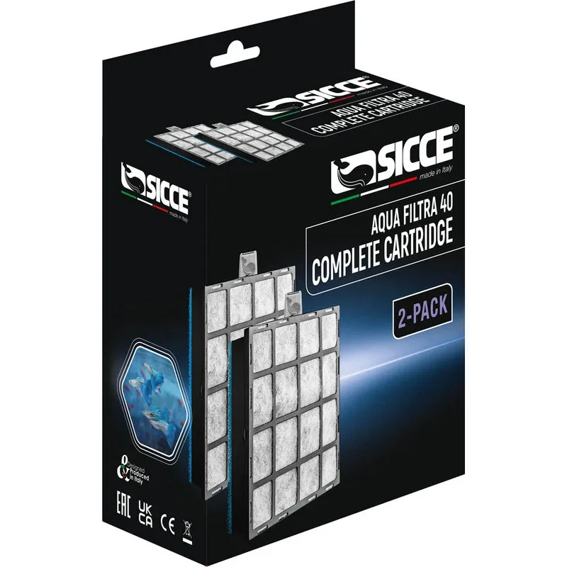 Sicce AQUA FILTRA 40 Replacement Complete Cartridge (2 Pack)