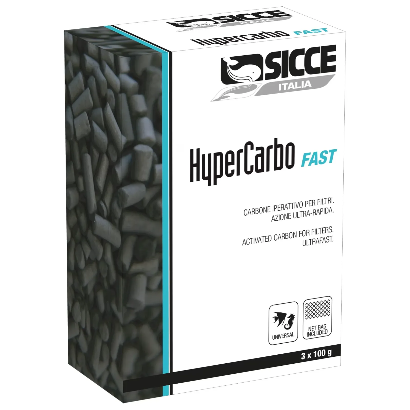 Sicce HyperCarbo High Flow Pelleted Activated Carbon - 3x100g