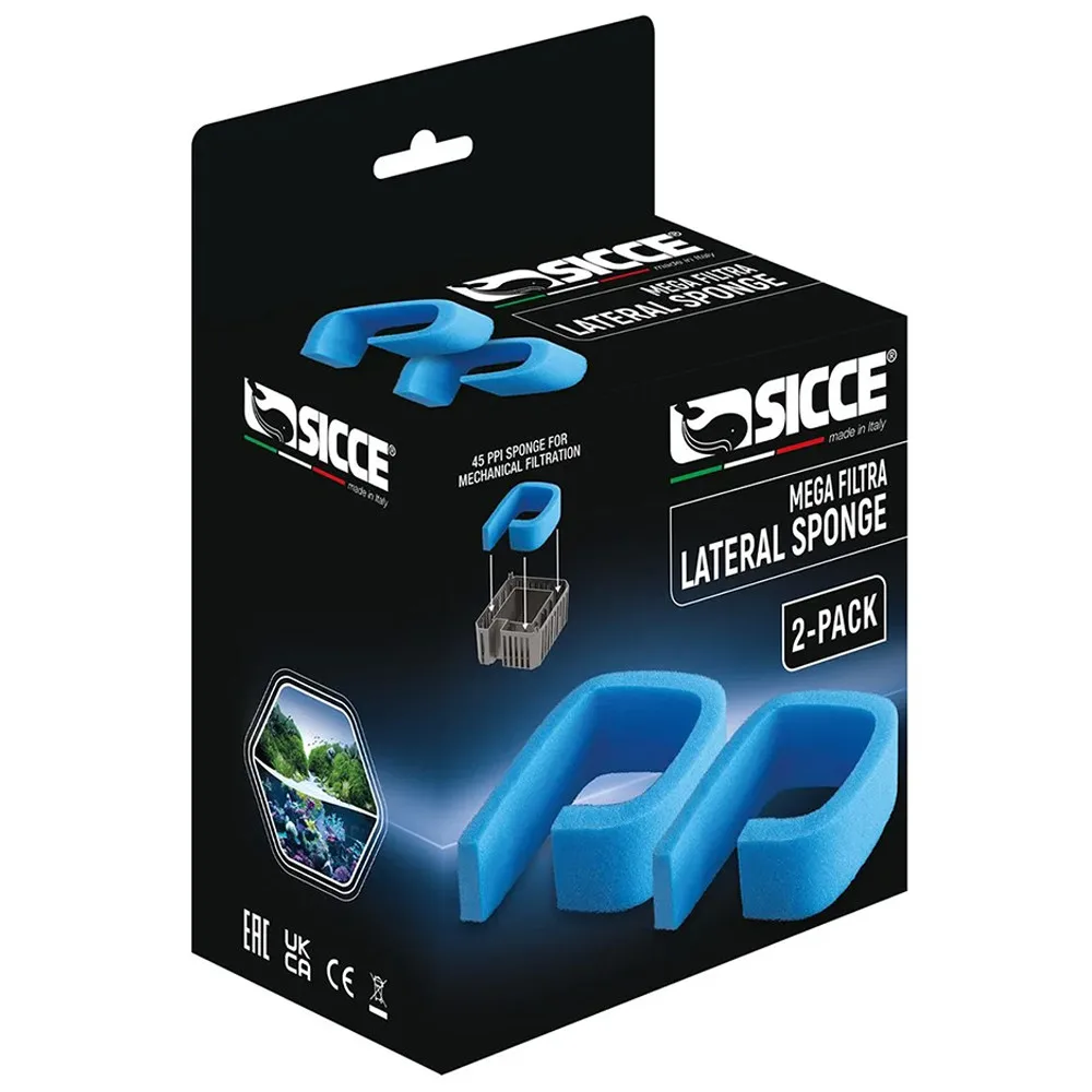 Sicce MEGA FILTRA Replacement Lateral Blue Sponges (2units)