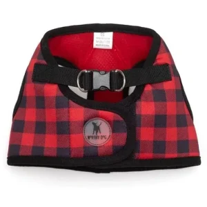 Sidekick Printed Buffalo Plaid Harness - Red