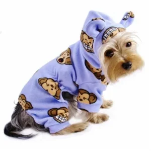 Silly Monkey Fleece Hooded Pajamas - Lavender