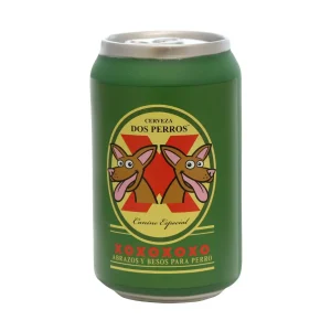 Silly Squeaker Beer Can Dos Perros