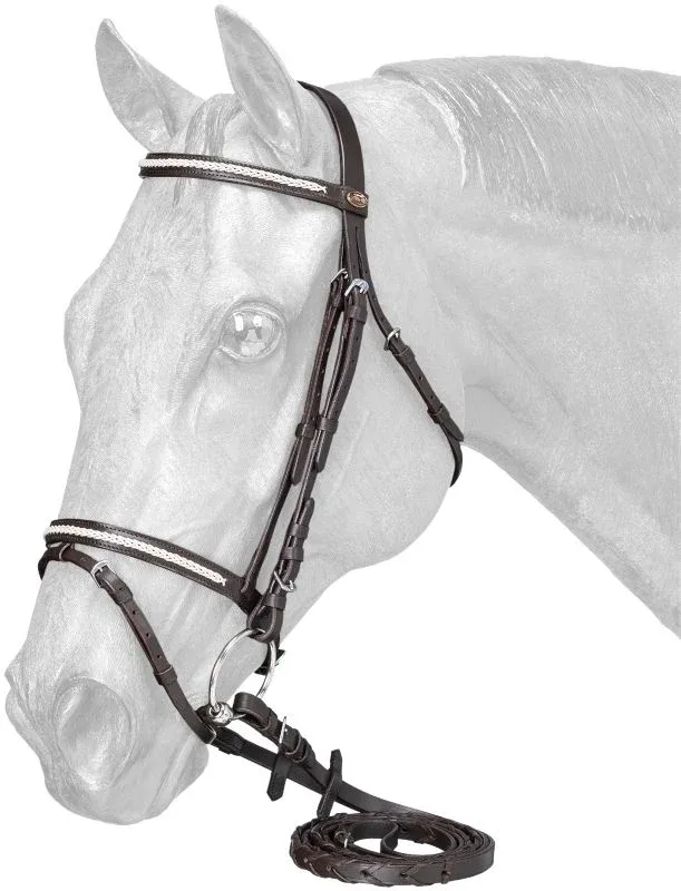 Silver Fox Snaffle Show Bridle