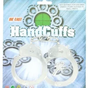 Silver Handcuffs With KeyBk/Wh