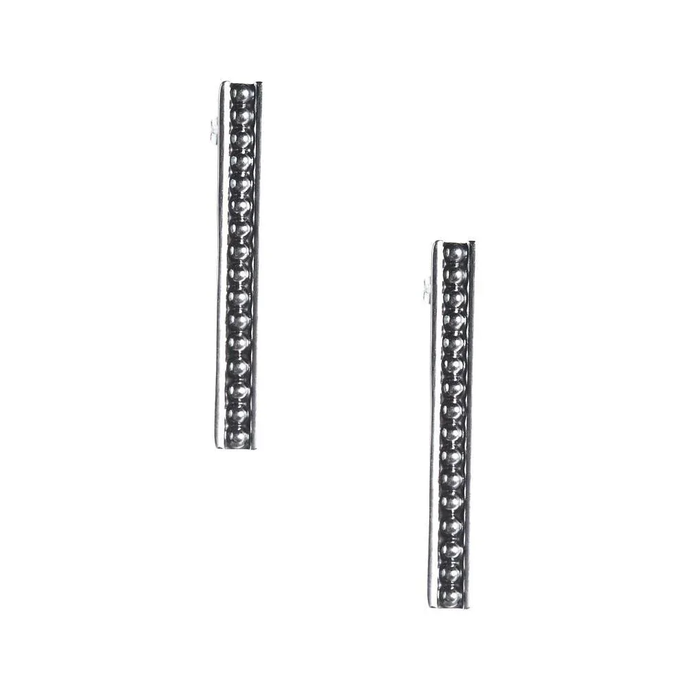 Silver N Accessories Sterling Dot Bar Earrings