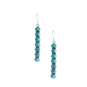 Silver N Accessories Sterling Turquoise Bar Earrings