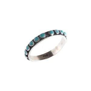 Silver N Accessories Sterling Turquoise Stacker Ring