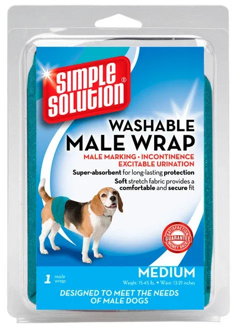 Simple Solution Washable Male Wrap Blue MD - Image 2