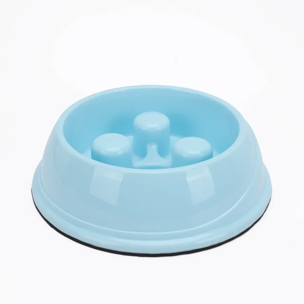 Skatrs Antiskid Slow Feeder Bowl for Dogs and Cats (Blue)