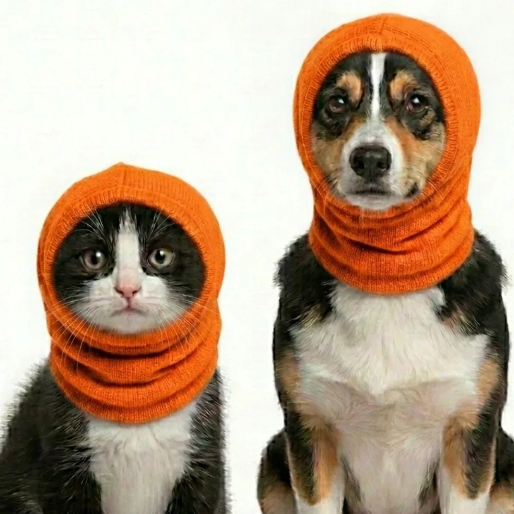 Skatrs Cold and Sound Protection Ear Muffs for Dogs and Cats (Orange)