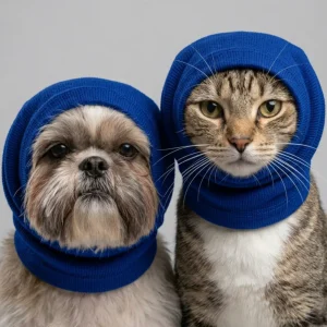 Skatrs Snug Cold & Sound Protection Ear Muffs for Dogs & Cats (Blue)