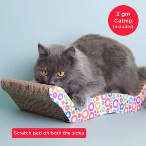 Skatrs Whisker Wonder Cat Scratcher with 2g Premium Catnip Free