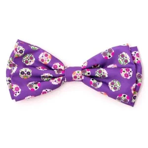 Skeletons Purple Bow Tie