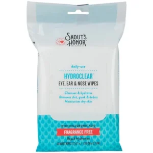 Skout's Honor Hydroclear Eye, Ear & Nose Wipes w/ Hyaluronic Acid for Dogs & Cats