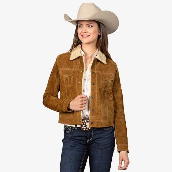 Skully Clothing Scully Cinnamon Suede Jean Jacket