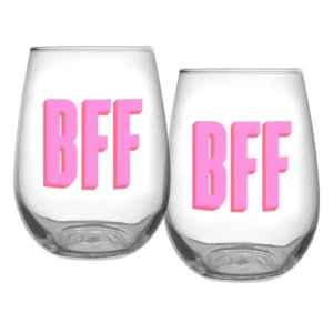 Slant Collections BFF Stemless Wine Glass