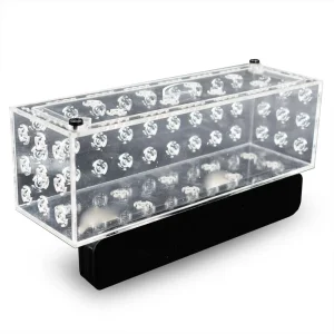 Slimline CLEAR Magnetic Acclimation / Coral Anemone Box - 3/4" Glass (10" x 3" x 3") - PNW Custom