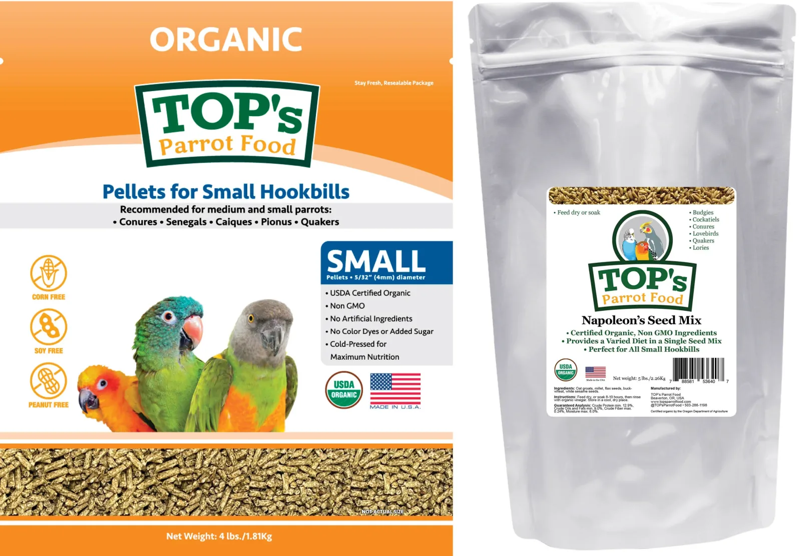 Small Bird Pellet & Seed Two-Pack (includes shipping)