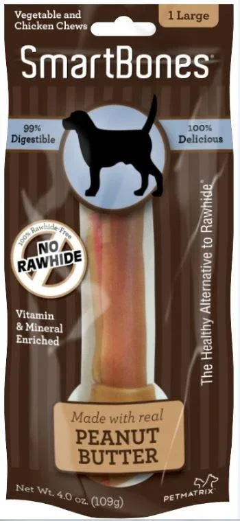 SmartBones Large Peanut Butter Chew Bones Dog Treats - Image 2