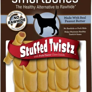 SmartBones Stuffed Twistz Peanut Butter Chew Dog Treats