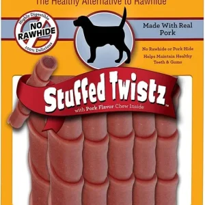 SmartBones Stuffed Twistz Vegetable and Pork Rawhide Free Dog Chew