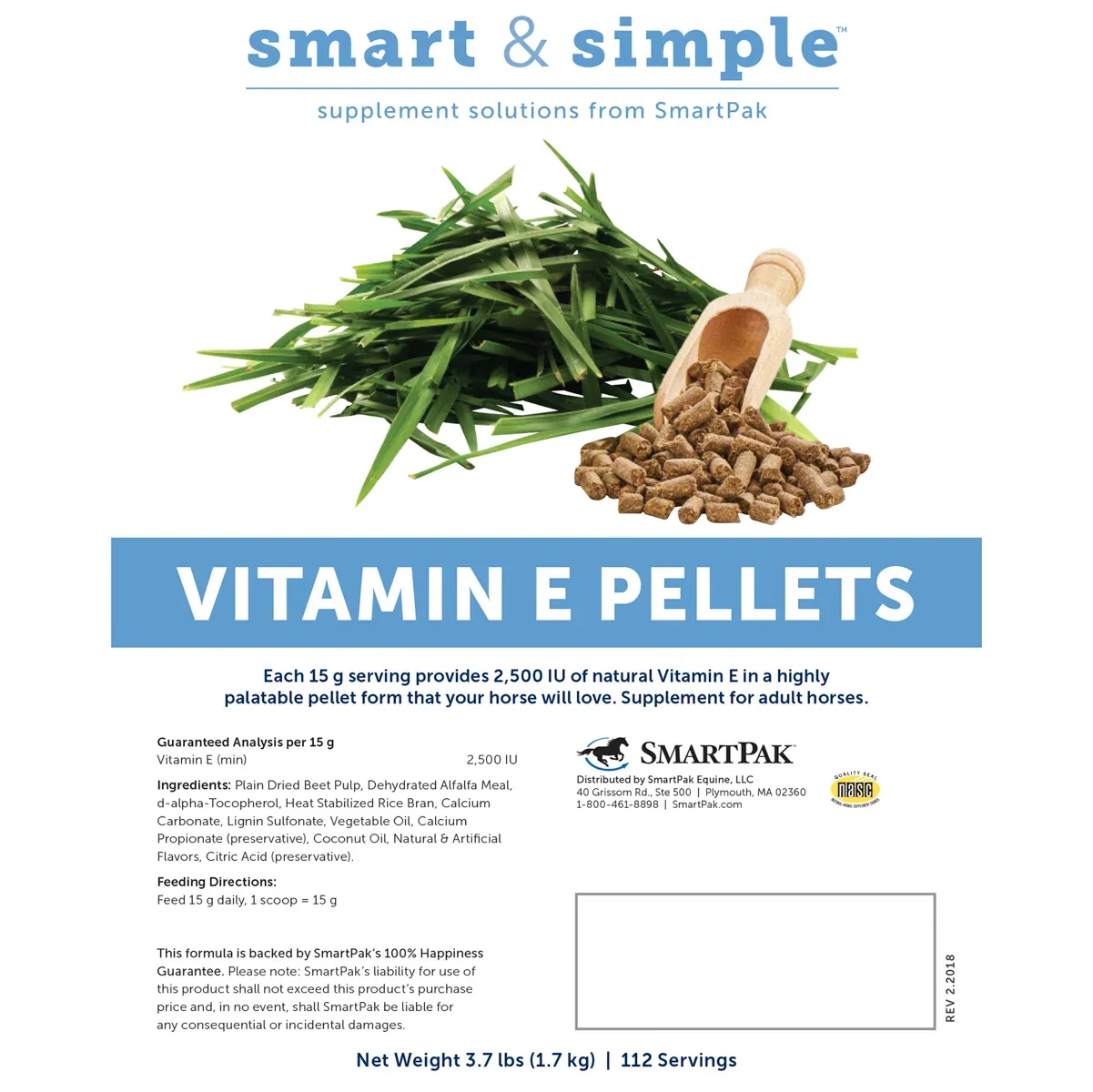 SmartEquine™ Smart & Simple® Vitamin E Pellets - 3.7 lbs. - Image 2