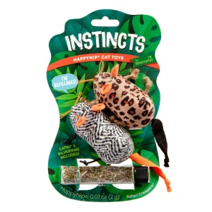 SmartyKat Safari Creepers Refillable Plush Rat Cat Toys with Catnip 2 pk