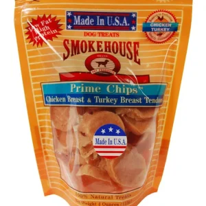Smokehouse USA Made Prime Chips Dog Treat Chicken & Turkey 4 oz