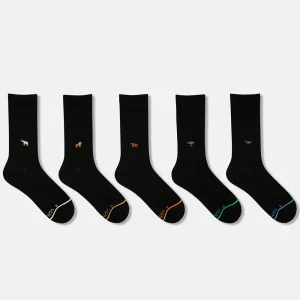 SocksXpress WWF India Themed Formal Crew Socks for Men (Pack of 5)