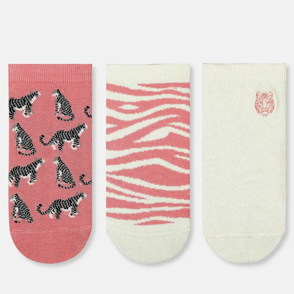 SocksXpress WWF Themed Ankle Socks for Women (Pack of 3)