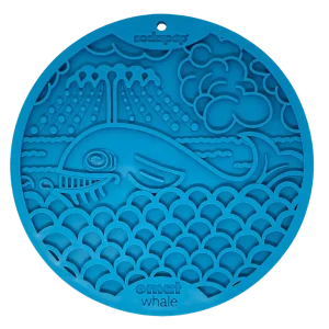 SodaPup Whale eMat Enrichment Lick Mat with Suction Cups, 8 in