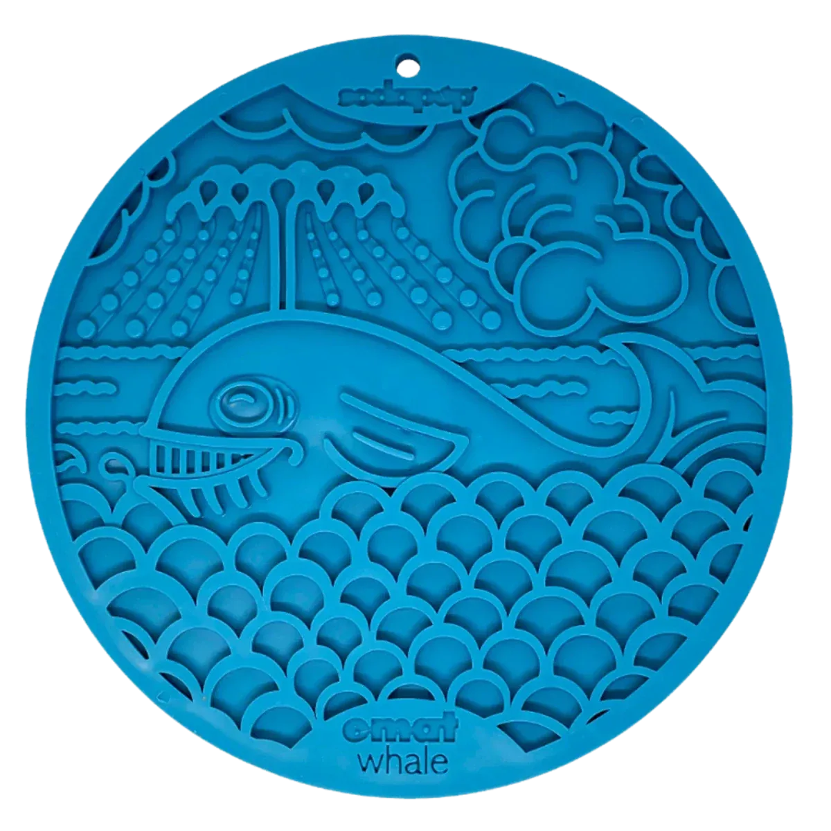 SodaPup Whale eMat Enrichment Lick Mat with Suction Cups, 8 in