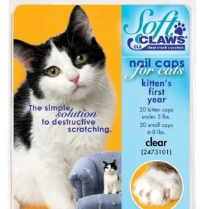 Soft Claws Nail Caps for Cats Clear