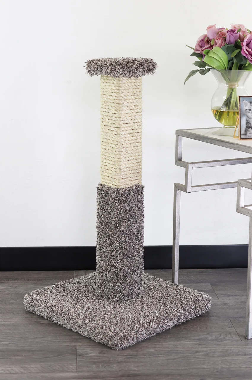 Solid Wood Cat Scratching Post — Heavy-Duty Sisal & Stable Base