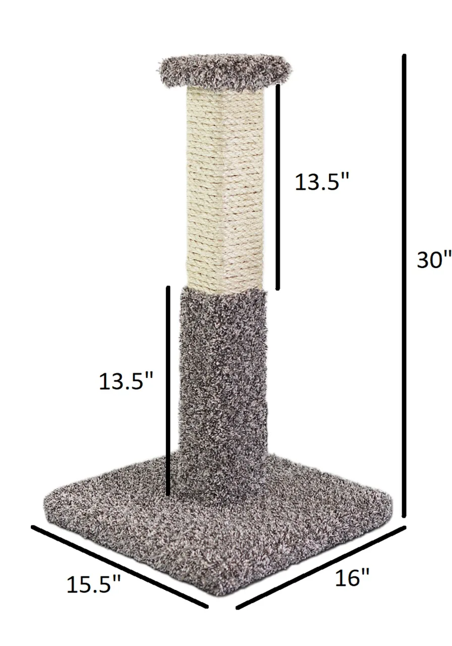 Solid Wood Cat Scratching Post — Heavy-Duty Sisal & Stable Base - Image 2