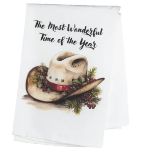 Southern Sisters Cora & Pate Cowboy Hat/Holly Tea Towel