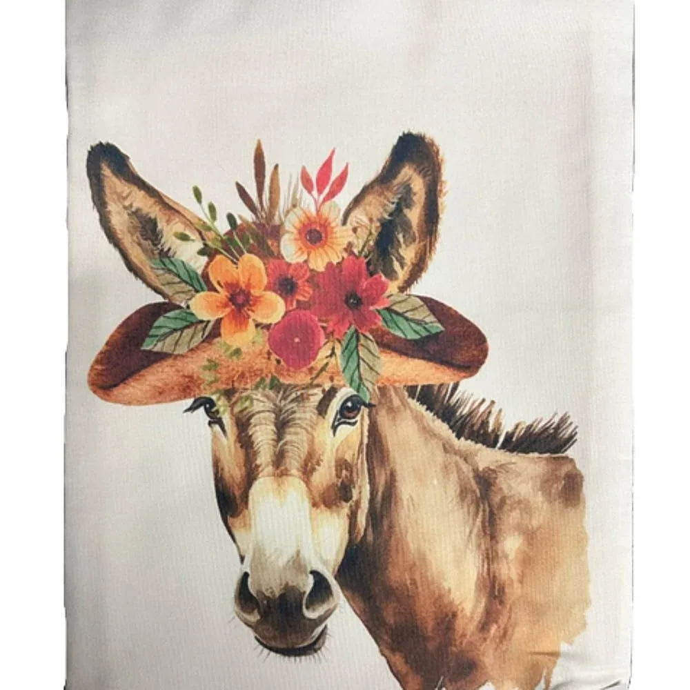 Southern Sisters Cora & Pate Gertrude The Donkey Tea Towel