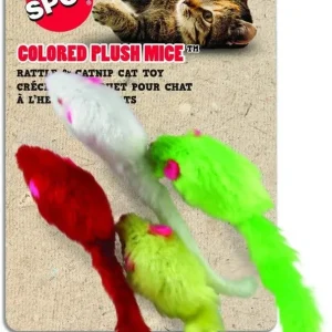 Spot Colored Plush Mice Cat Toys