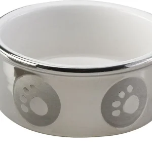 Spot Paw Print Dog Bowl Titanium 5 in