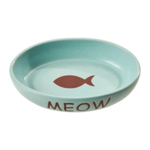 Spot Portofino Oval Cat Dish Sky Blue, 6 in