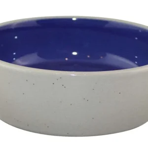 Spot Standard Crock Cat Saucer Tan, Blue 5 in