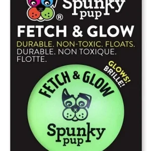 Spunky Pup Fetch and Glow Ball Dog Toy Assorted Colors